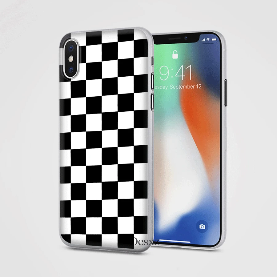 Чехол для мобильного телефона iPhone 7 8 Plus 11 Pro XR X XS Max 5 5S SE 6 6s клетчатая сумка в