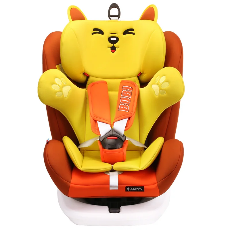 Children's rotating safety seat ISOFIX interface 0-12 years old baby baby reclining safety seat