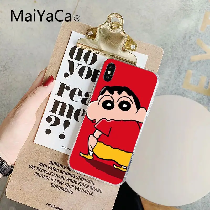 Maiyaca мультяшный Crayon Shin chan прозрачный мягкий чехол для телефона iPhone 8 7 6 6S Plus X XS MAX 5 5S