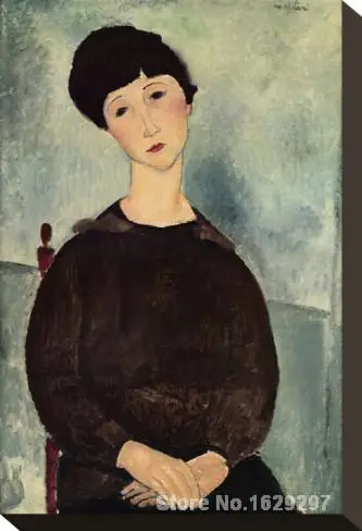 Настенные художественные современные картины Jeune Fille Brune Assise Amedeo Modigliani ручная
