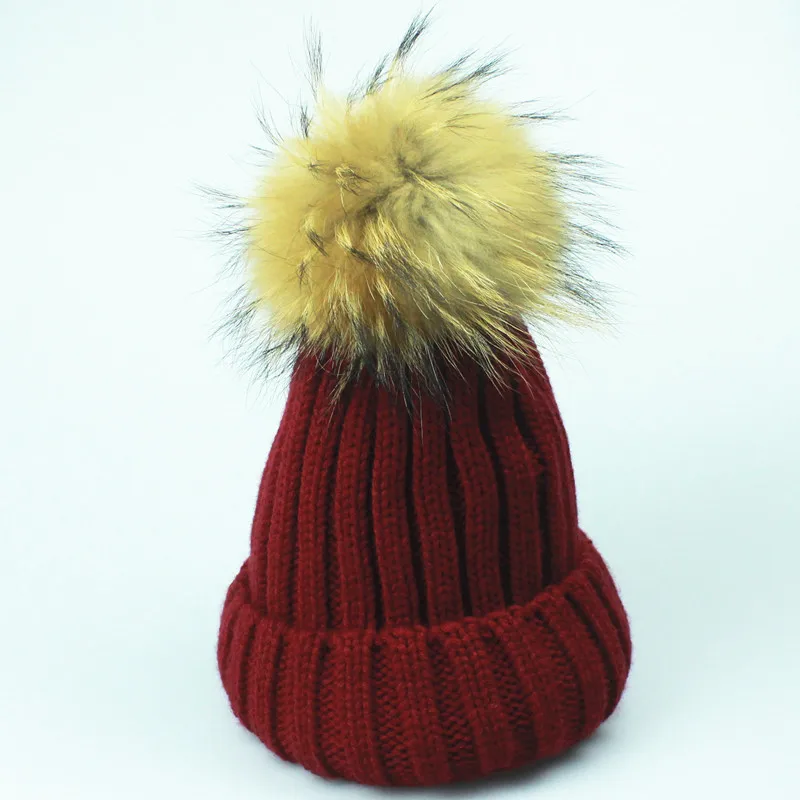 Xthree mink and fox fur ball cap pom poms winter hat for women girl 's hat knitted  beanies cap brand new thick female cap