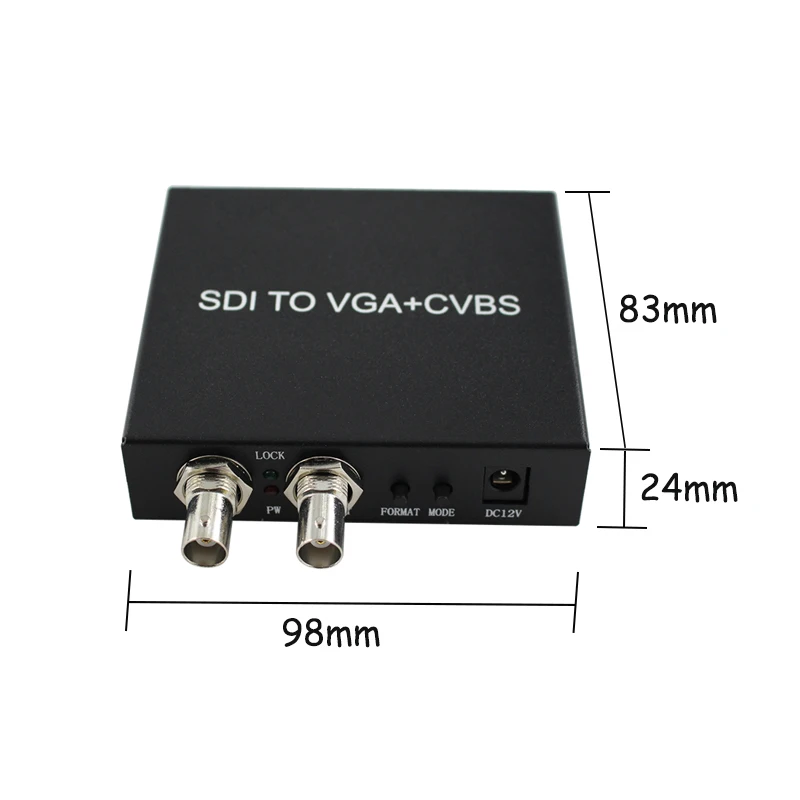 SDI в VGA RCA видео конвертер трансляции аудио SD/HD/3G & CVBS Синхронизация Выход 1080P для