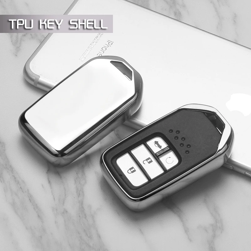 

New Soft TPU Protection Key Cover Car Remote Case For Honda CRV Pilot Accord Civic Auto Accessorise Car-Styling