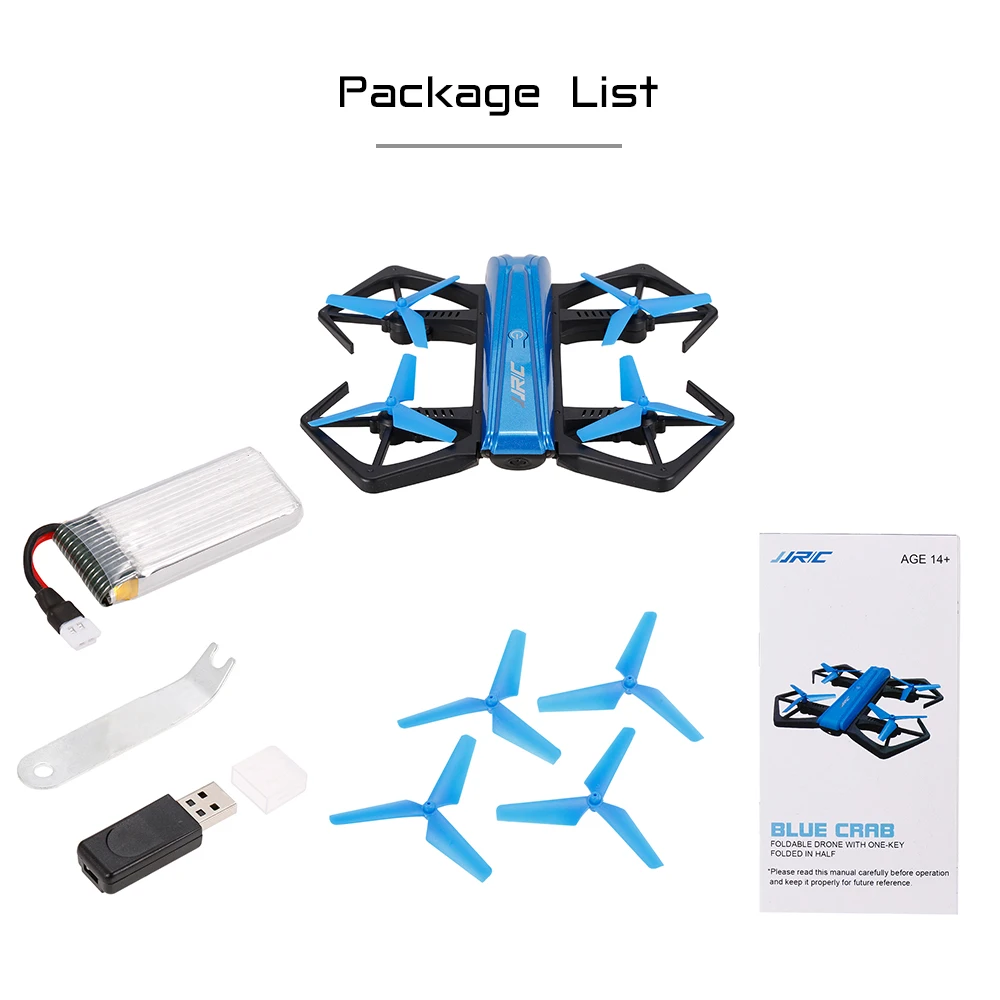 JJRC H43WH Краб wifi FPV 720P hd-камера Дрон Квадрокоптер складной мини Дрон RC селфи Дрон вертолет дополнительная батарея - Цвет: 1 Battery
