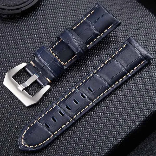 GT001I Топ Ремешки для наручных часов кожаный браслет для Panerai samsung супер качество Натуральная кожа ремешок 20 мм 22 мм 24 мм 26 мм стальная пряжка - Цвет ремешка: GT001I