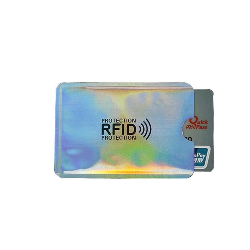 Silver 5 шт. Анти Rfid кошелек Блокировка ридер замок банк держатель для карт ID банковский чехол для карт бизнес защита металлический кредитный алюминиевый - Цвет: Silver