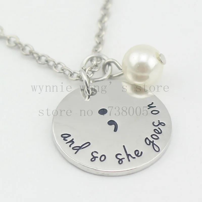 Ручная штампованное ожерелье с надписью It Going и On | Украшения аксессуары