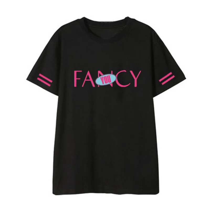 Kpop футболка с короткими рукавами и надписью Double Album fancy you летняя в стиле хип хоп