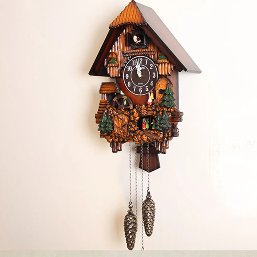 Бесшумные модные креативные настенные часы для гостиной куклы музыки показа