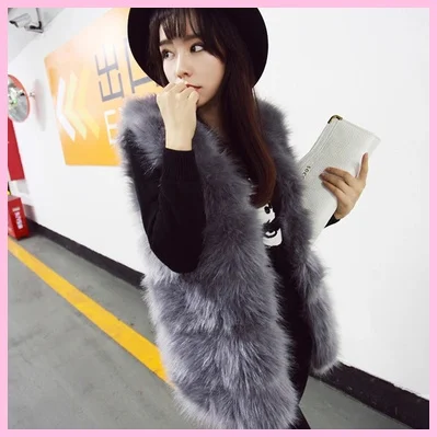 Меховые куртки осень / зима 2014 новой корейской версии мода в долгосрочной меховой