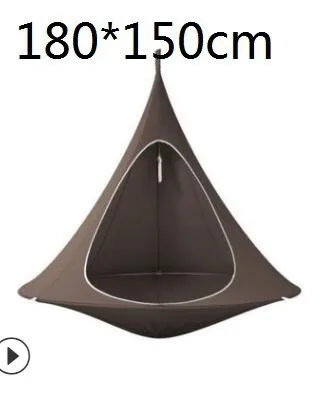 Dark brown 180cm UFO форма вигвама Дерево Висячие шелкопряда кокон качели стул для детей и взрослых Крытый открытый гамак палатка Hamaca патио мебель - Цвет: Dark brown 180cm