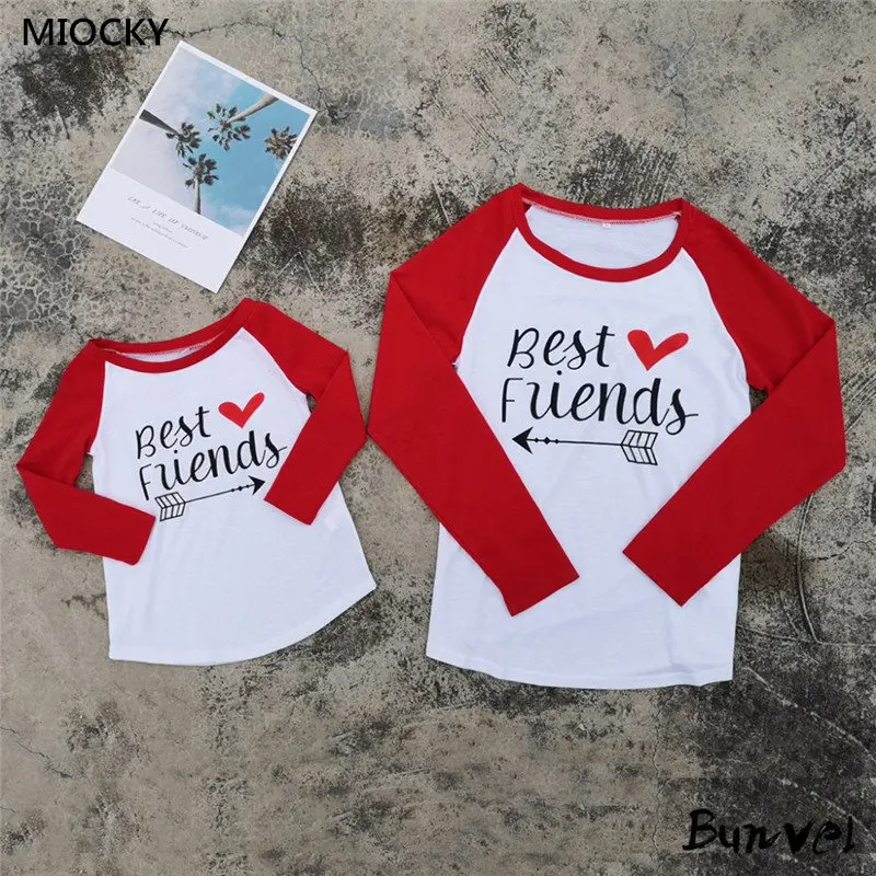 Одинаковая одежда для всей семьи футболка с надписью Best Friends детский комбинезон