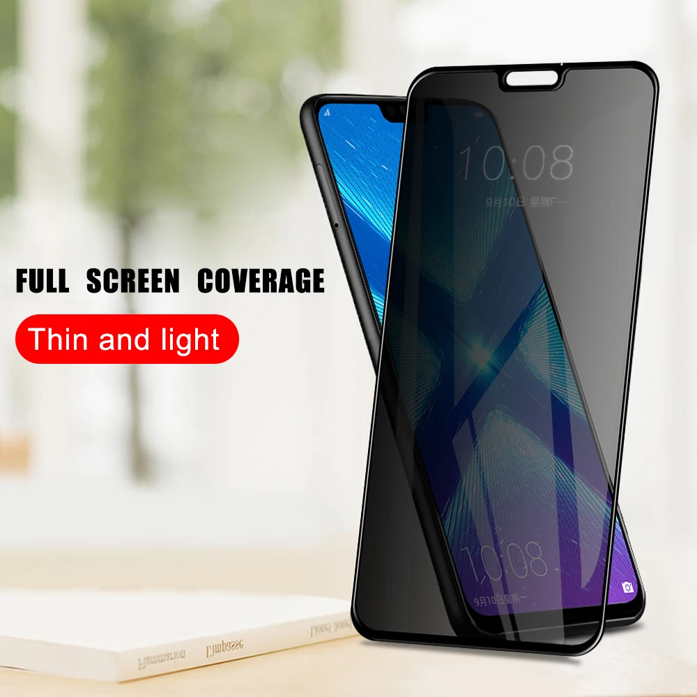 Антишпионское закаленное стекло для huawei Honor 8X10 View 20 V20 Y9 Nova 4e 4 3e антибликовое Защитное стекло для экрана