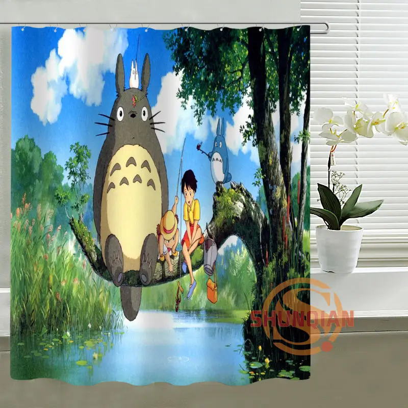 Пользовательская занавеска для душа my neighbor totoro ванной водонепроницаемая из
