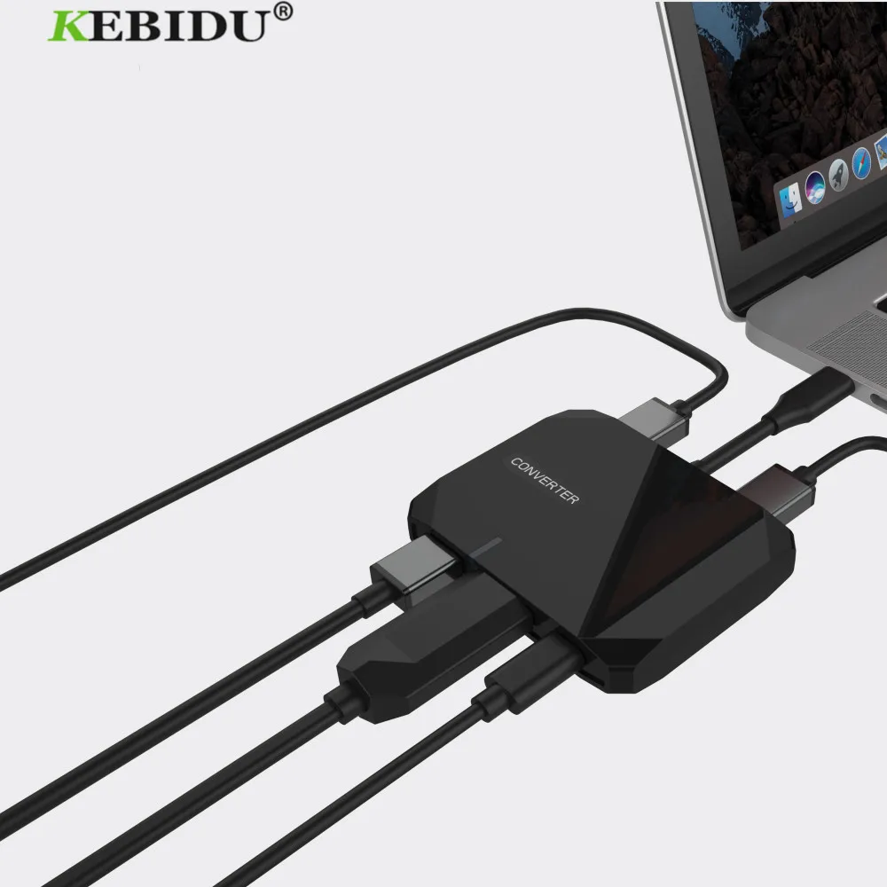 KEBIDU usb хаб Type c для 3 портов USB 0 HUB 4K * 2K папа мама адаптер зеркального экрана