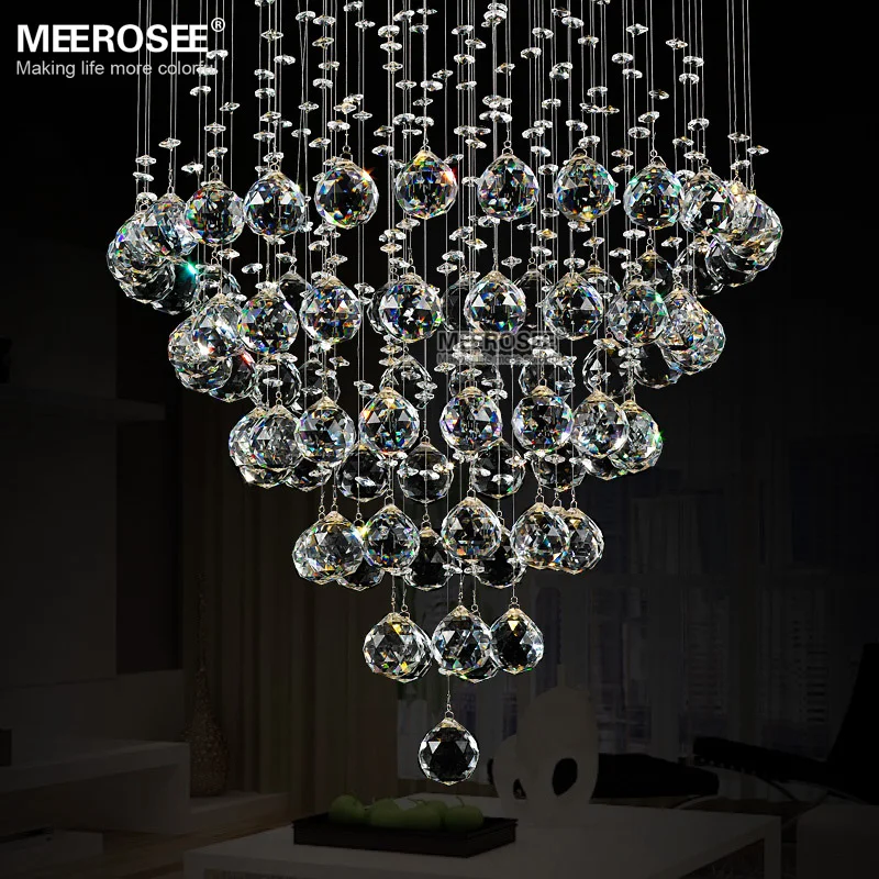 Современная хрустальная люстра K9 длинная прозрачная Хрустальная осветительная