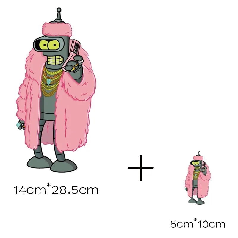 b Futurama патч полоски на одежде наклейки гладить на патчи Термочувствительная одежда Применение одной теплопередачи аппликация Топ - Цвет: b