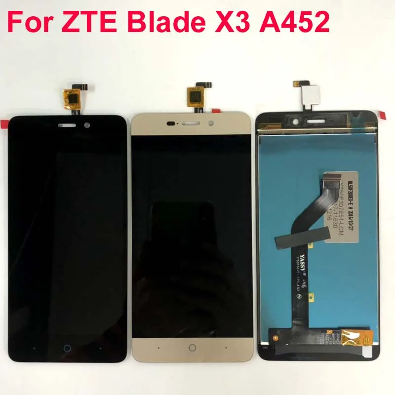 Оригинальный черный/белый/золотой ЖК + TP Для ZTE Blade X3 D2 A452 дисплей с сенсорным