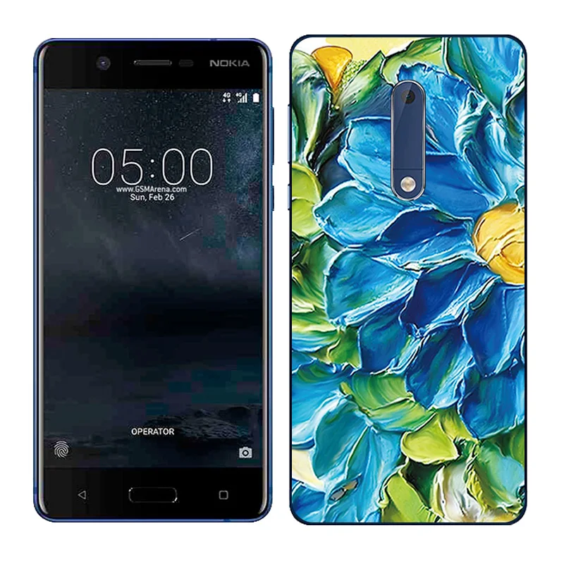 Мягкий чехол из ТПУ для Nokia 5 2 дюйма задняя крышка Nokia5 защитный с масляной краской