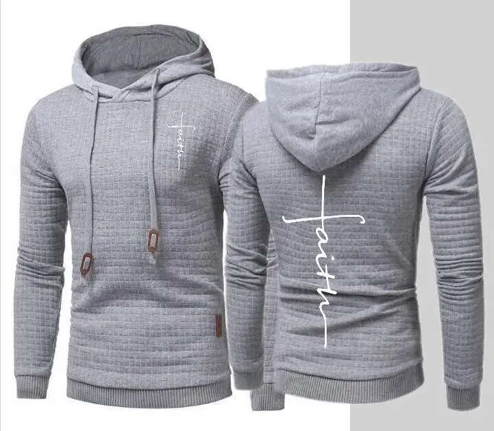 Мужская толстовка с капюшоном faith head пуловер и длинными рукавами хлопковая jacket