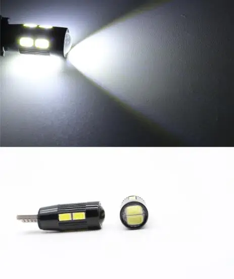 6 шт. Высокое качество 12 В T10 W5W 194 10SMD 5730 Canbus без ошибок светодиодный светильник для
