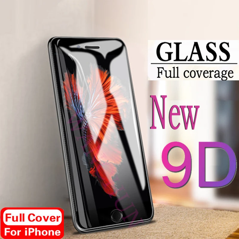 EVLARUBY 9D Защитное стекло для iPhone X XR Xs Max 7 8 6 s Plus закаленное защитное 6s Plus|Защитные
