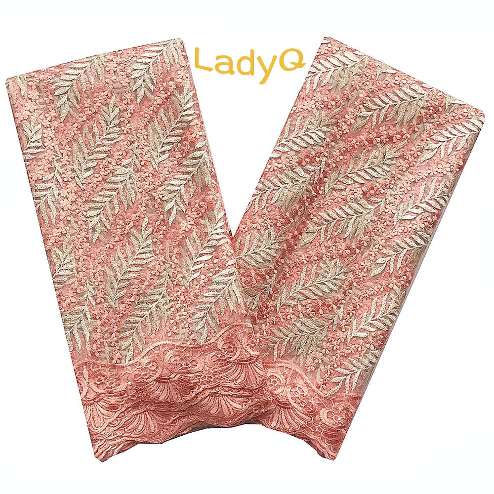 Серая новейшая нигерийская кружевная ткань 2019 высококачественный Африканский