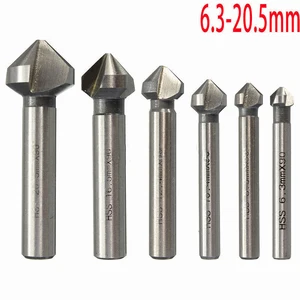 6 шт. 6,3-20,5 мм 90 градусов HSS столешница сверло Дерево Сталь алюминиевый инструмент