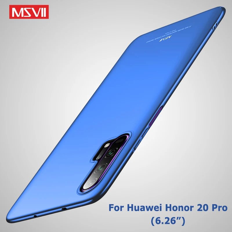 Honor 20 Pro Чехол Msvii Тонкий матовый чехол для huawei Honor 20 10 Lite 20i Чехол Жесткий PC чехол для huawei Honor View 20 V20 чехол s