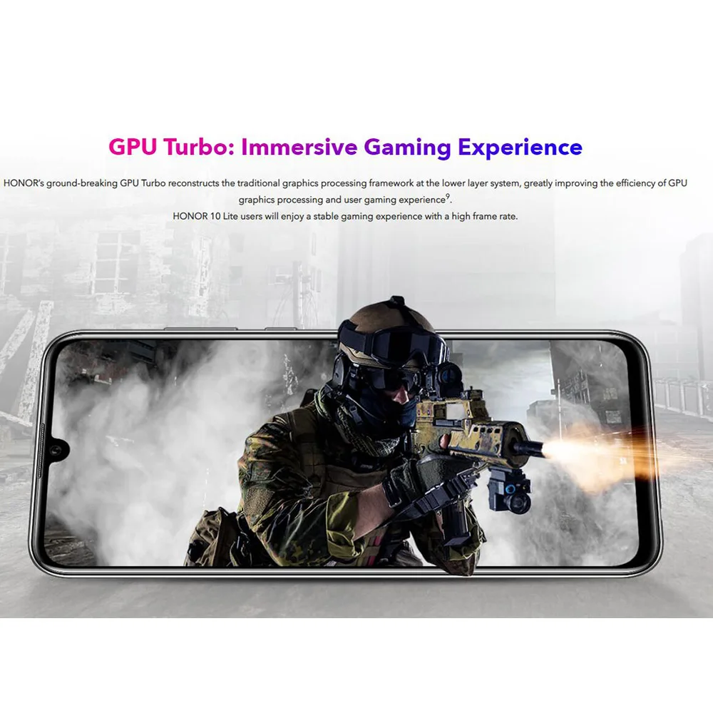 Мобильный телефон Honor 10 lite с глобальной версией, 4G LTE, четыре ядра, 6,21 дюймов, 3 Гб ОЗУ, 32 ГБ, 64 Гб ПЗУ, 24мп, 13мп, 2МП, Android 9, смартфон