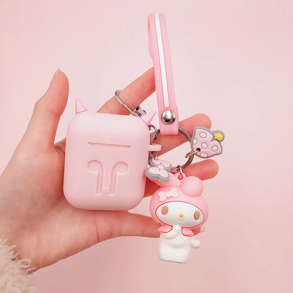 Милый мультяшный декоративный силикон чехол для Apple Airpods Чехол Air Pods аксессуары