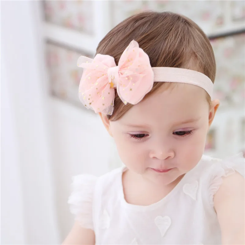 Повязка на голову с бантом в виде пятиконечной звезды 1 шт.|lace hair accessories|hair