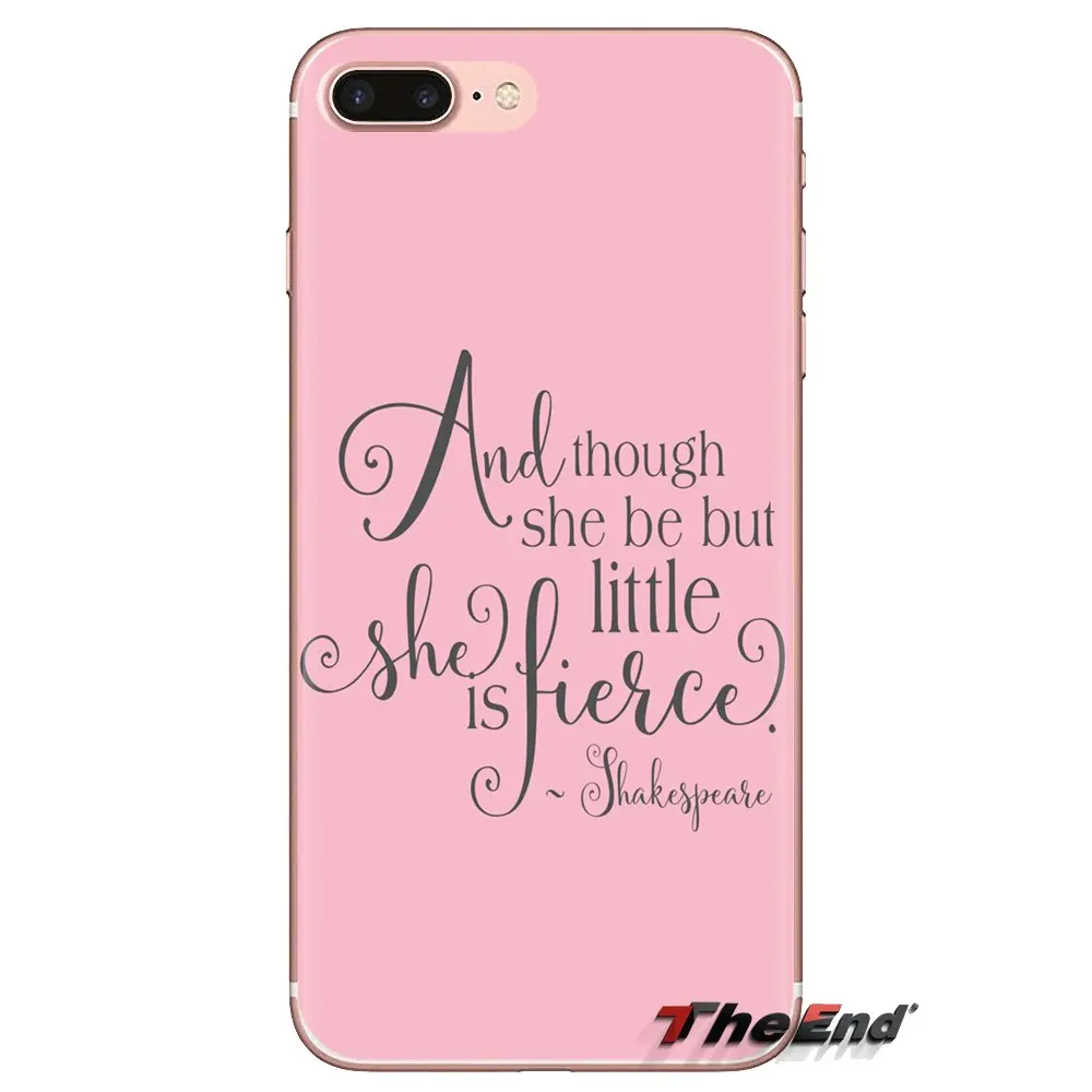 TPU Case Though She Be Little Is Shakespeare For Huawei G7 G8 P7 P8 P9 P10 P20 P30 Lite Mini Pro P Smart Plus 2017 2018 2019 |