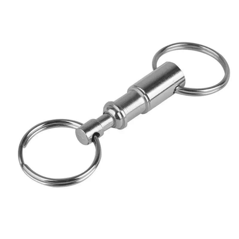 

10pcs Pull-Apart Key 2 Split Rings Easy Detach Double Spring Split Snap Seperate Chain Key Accessory
