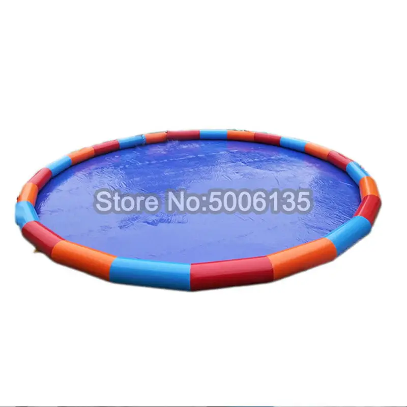 4 5x5m 0.9mm pvc tarpaulin outdoor rubber family adult plastic inflatable swimming pool,folding above ground swimming pool - Цвет: 4
