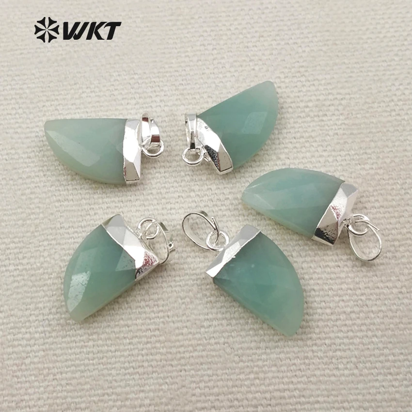 WT P1268 WKT очаровательный светильник зеленый цвет натуральный камень кулон в