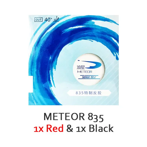 1 Red 1 Black 2 шт. METEOR 835(традиционный Liu Xing, не липкая Резина для тренировок) резиновый наконечник для настольного тенниса с губкой для пинг-понга - Цвет: 1 Red 1 Black
