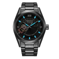 luxury brand high quality diver watches men skeleton mechanical watch stainless steel classic tritium luminous 10bar wristwatch