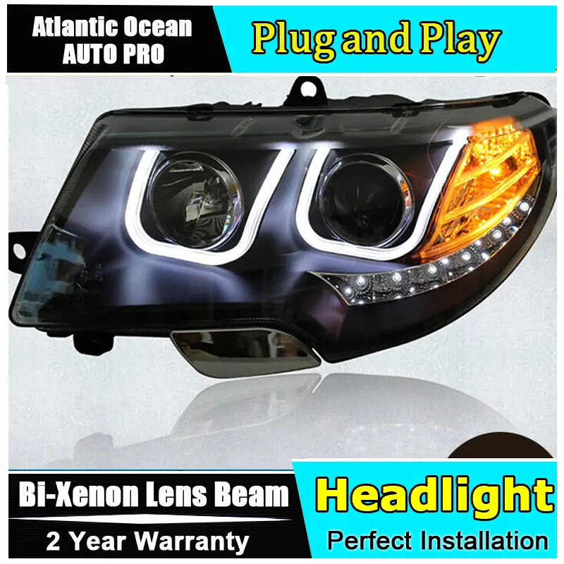 

Car Styling LED Head Lamp for Skoda Superb headlights 2009-2014 Superb drl Automobile HID KIT Bi-Xenon Lens angel eyes low beam