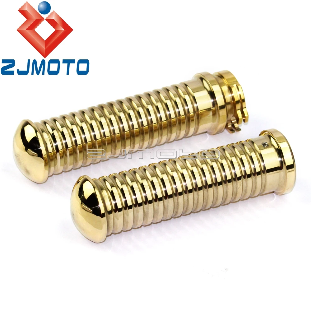 

High Quality Motorcycle Solid Brass 25mm Handle Grips For Harley Honda Yamaha Cafe Racer Choppers Cruiser 1" Handlebar Grips