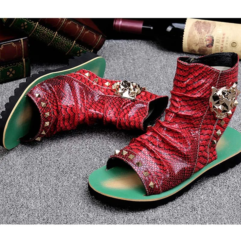 Batzuzhi Zapatillas Mujer в стиле рок панк мужское открытые ботинки с ремешками С заклепками
