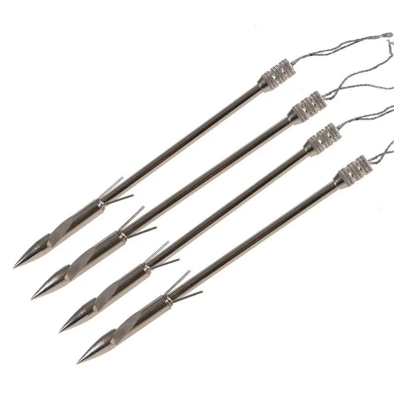 

Hot sale Outdoor Hunting High Quality 2Pcs Stainless Steel Bow Arrowhead Slingshot Catapult Dart Hunting Shooting Fish Hand Tool