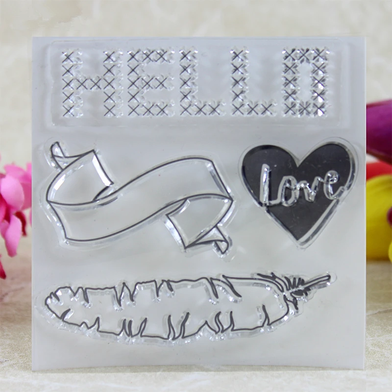 YINISE силиконовый прозрачный штампы для скрапбукинга сердце рукоделия фотоальбом