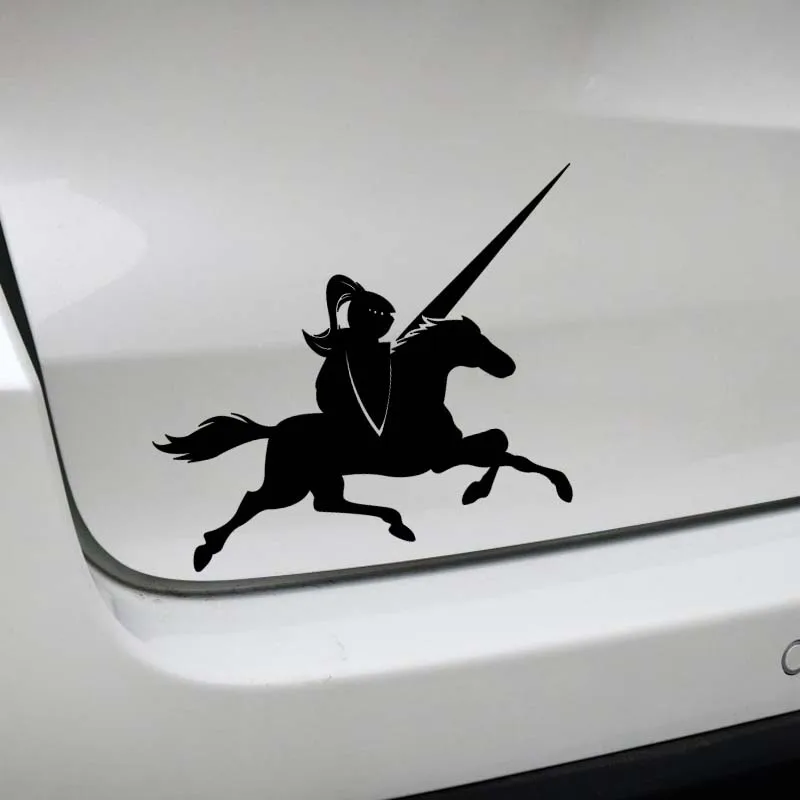YJZT 13 3*10 3 см борьба Brave Knight Rider солдат наклейка воин черный/серебро покрытия кузова