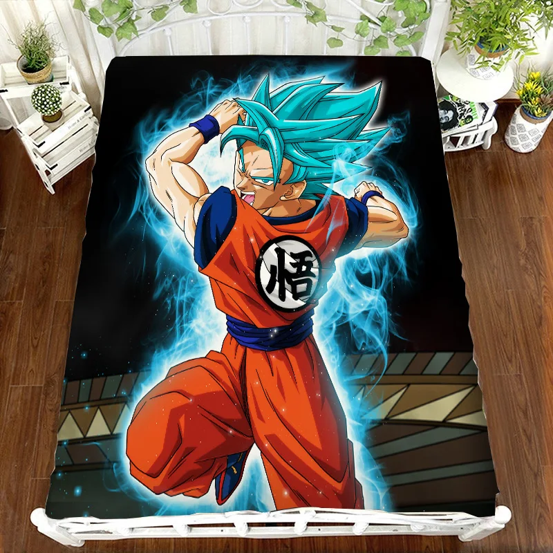 Dragon Ball Z, Комплект постельного белья с принтом аниме, простыня, Vegeta Son Goku, DRAGON BALL Z Zetto, Комплект постельного белья для детской комнаты