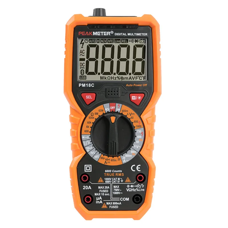 Peakmeter PM18C мини мультиметр Цифровой автоматический измеритель дальности