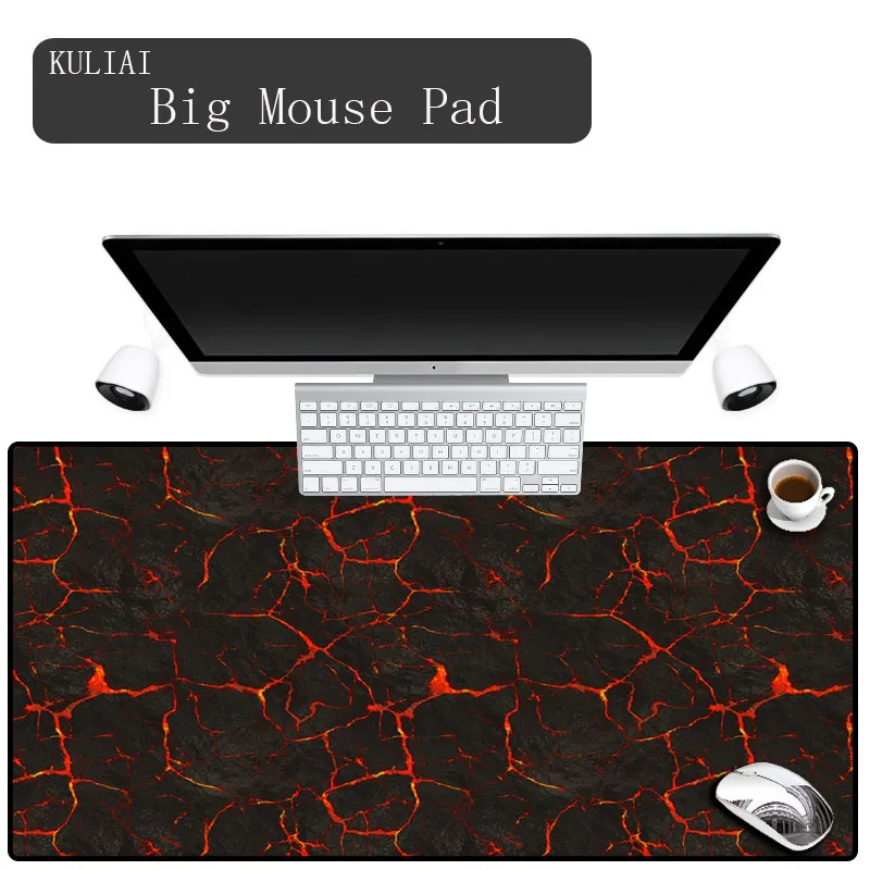

Большой игровой коврик для мыши XGZ 900x400 мм, HD живопись, вулканический коврик для геймеров, моющийся коврик для мыши для ноутбука, компьютера, ...