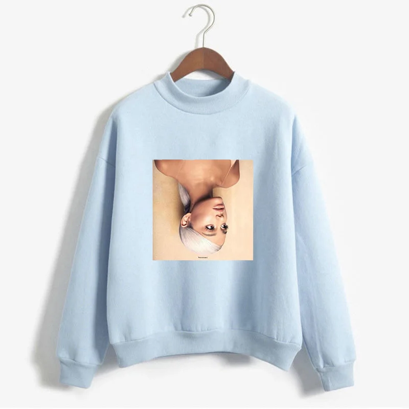 Женские толстовки с капюшоном Ariana Grande Moleton уличная водолазка Sweetener Thank U Next