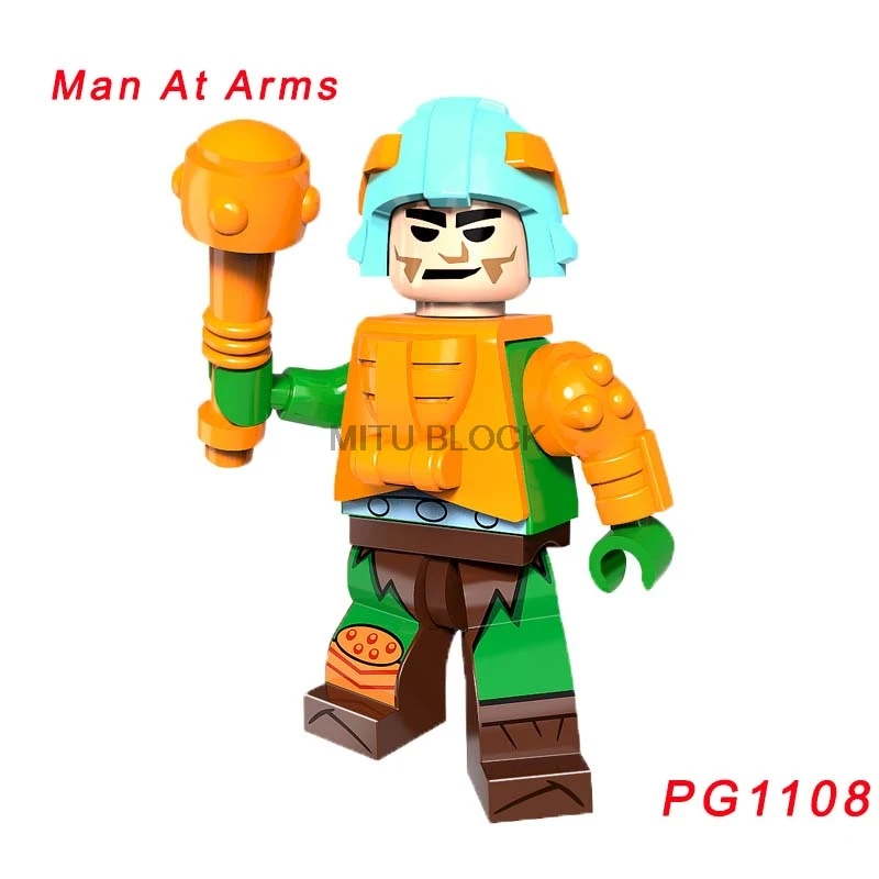 pg1108 Супергерои он-человек Мастерс строительные блоки Skeletor Ramman Trapjaw Clawfl Beastman Manaface He Man фигурки - Цвет: pg1108