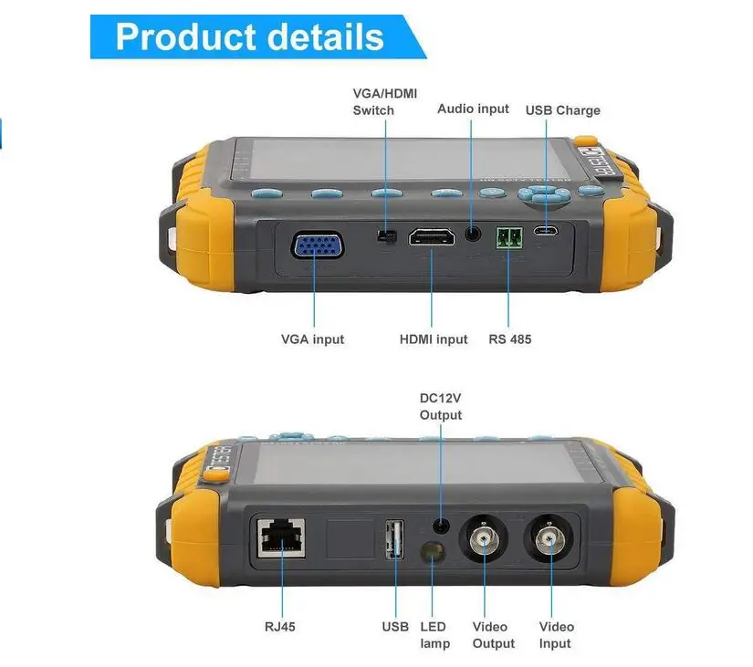 4 в 1 CCTV Тесты er 5 дюймов ЖК-дисплей 5MP HDMI VGA Вход AHD TVI CVI аналоговая камера безопасности Тесты er монитор аудио Вход Тесты